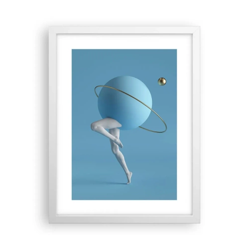 Plagát v bielom ráme - Šialenstvo planét - 30x40 cm