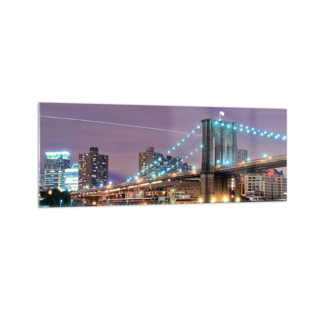Obraz na skle - Po veľa rokov Brooklynský most - 140x50 cm