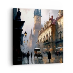 Obraz na plátne - Kúzlo pražského večera - 40x40 cm