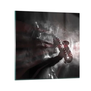 Obraz na skle - V oparoch jazzu - 70x70 cm