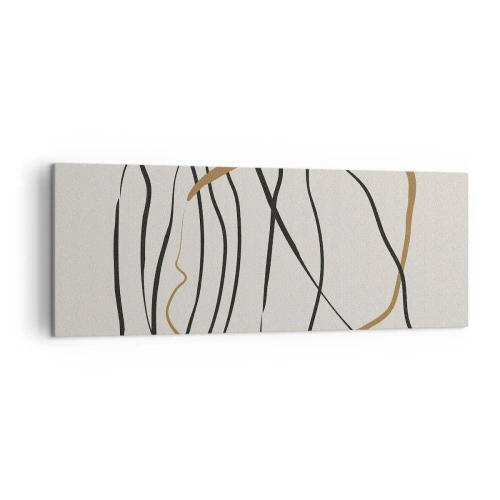 Obraz na plátne - Kompozícia – tanec v slučke - 140x50 cm