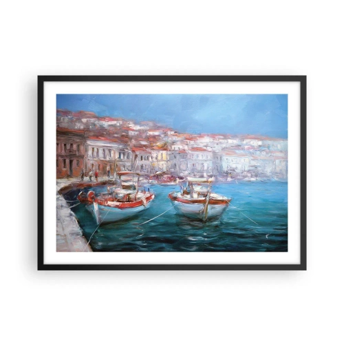 Plagát v čiernom ráme - Taliansky záliv - 70x50 cm