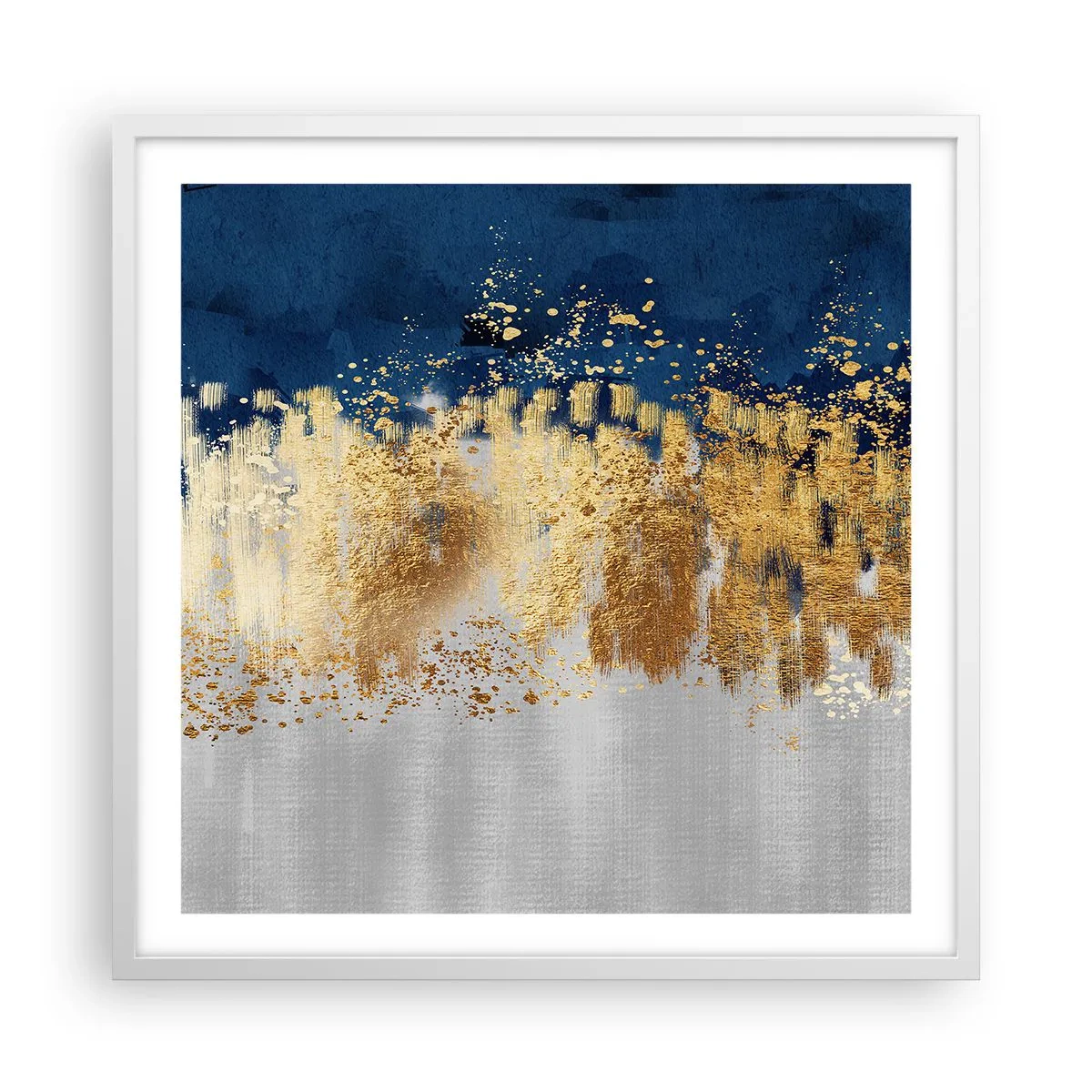Plagát v bielom ráme - Moderná kompozícia s iskrou - 60x60 cm