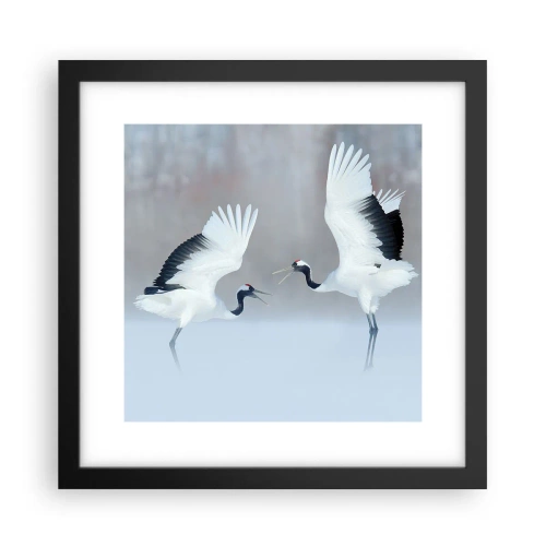 Plagát v čiernom ráme - Tanec v hmle - 30x30 cm