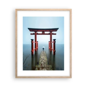 Plagát v ráme zo svetlého duba - Japonské zamyslenie - 40x50 cm