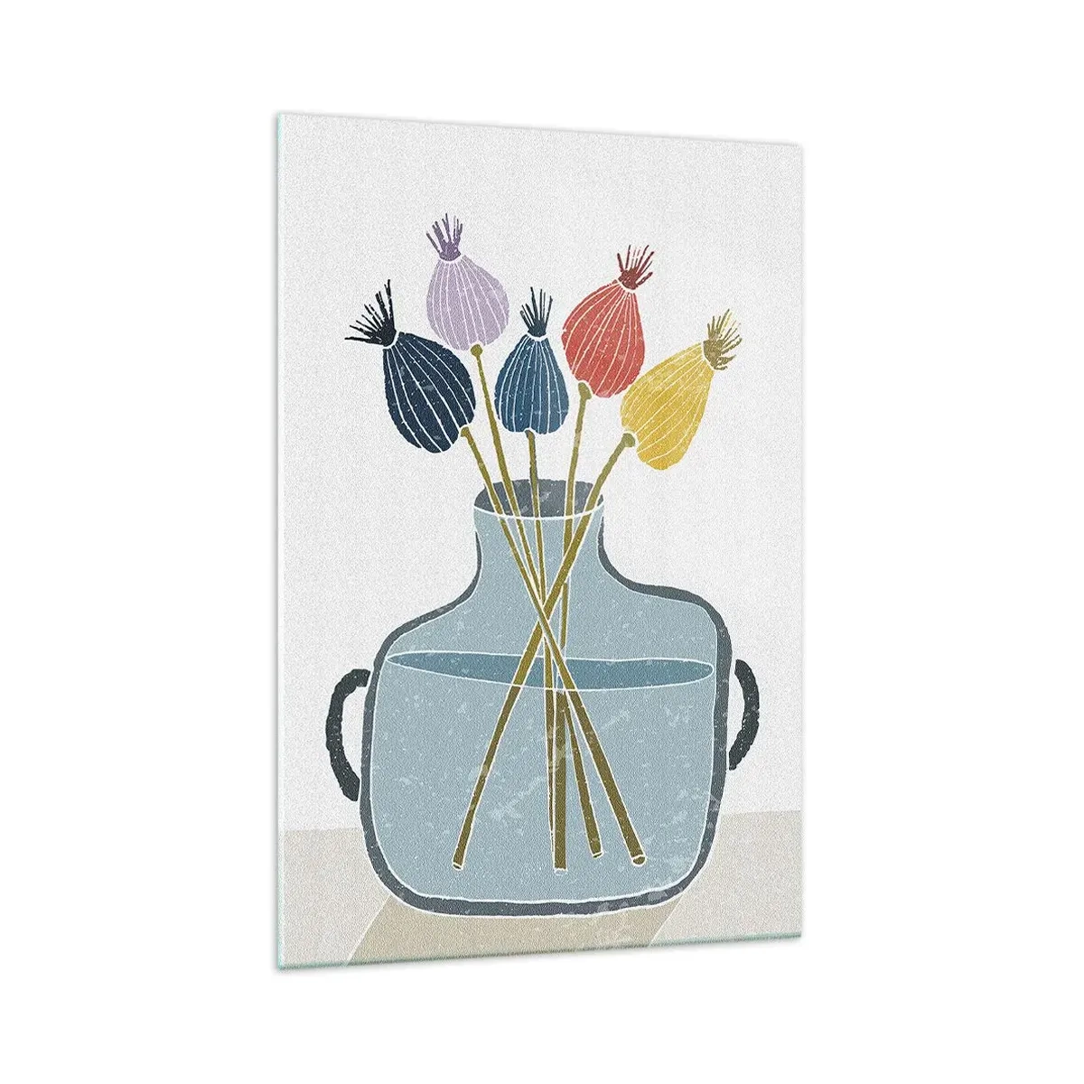 Obraz na skle - Makové kvety - 70x100 cm