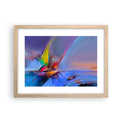 Plagát v ráme zo svetlého duba - Preletela ako vták - 40x30 cm