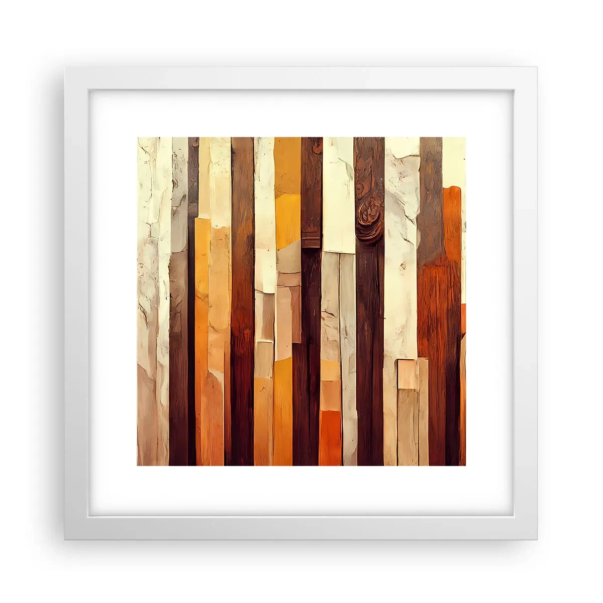 Plagát v bielom ráme - Hymna lesných stromov - 30x30 cm