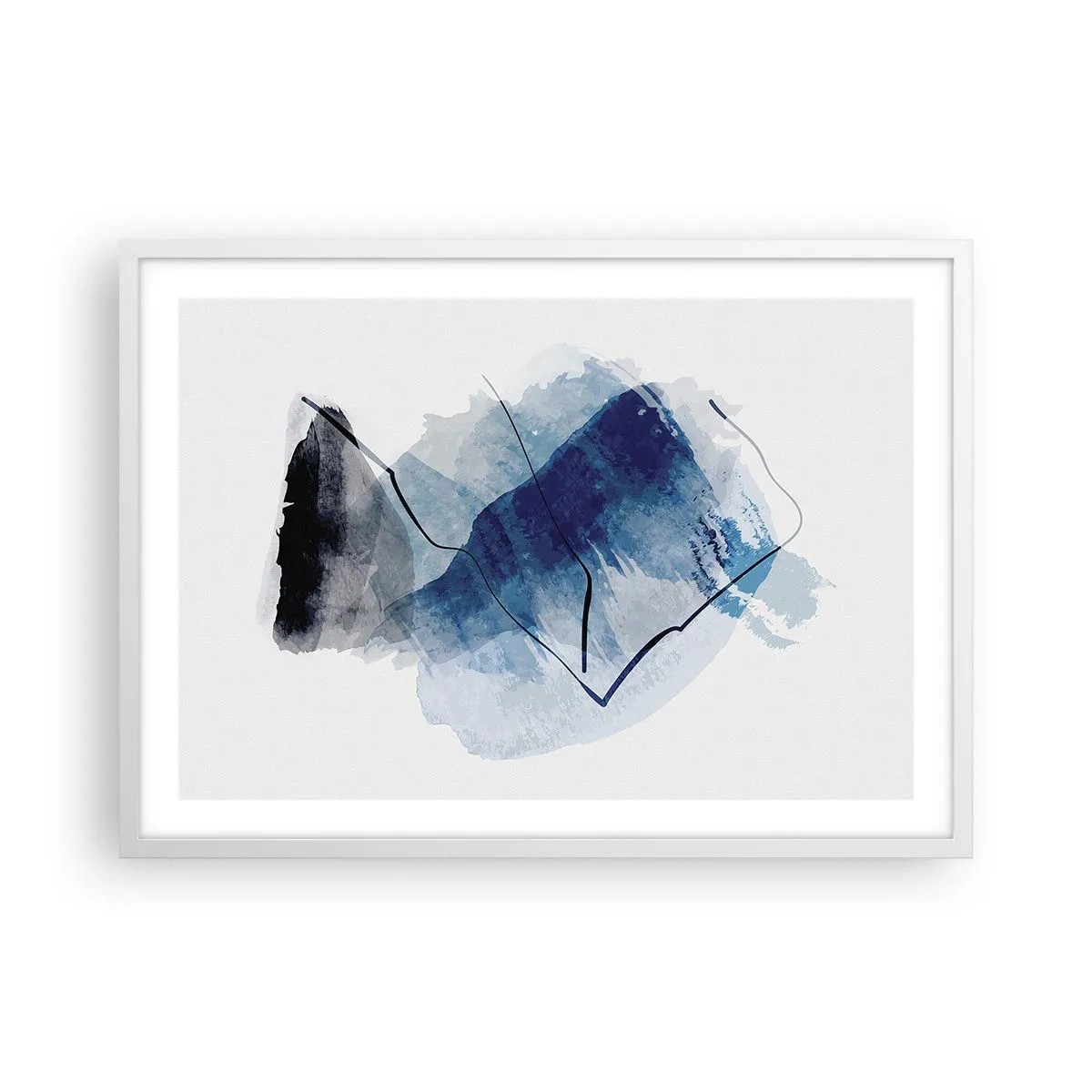 Plagát v bielom ráme - Ľadová hora - 70x50 cm