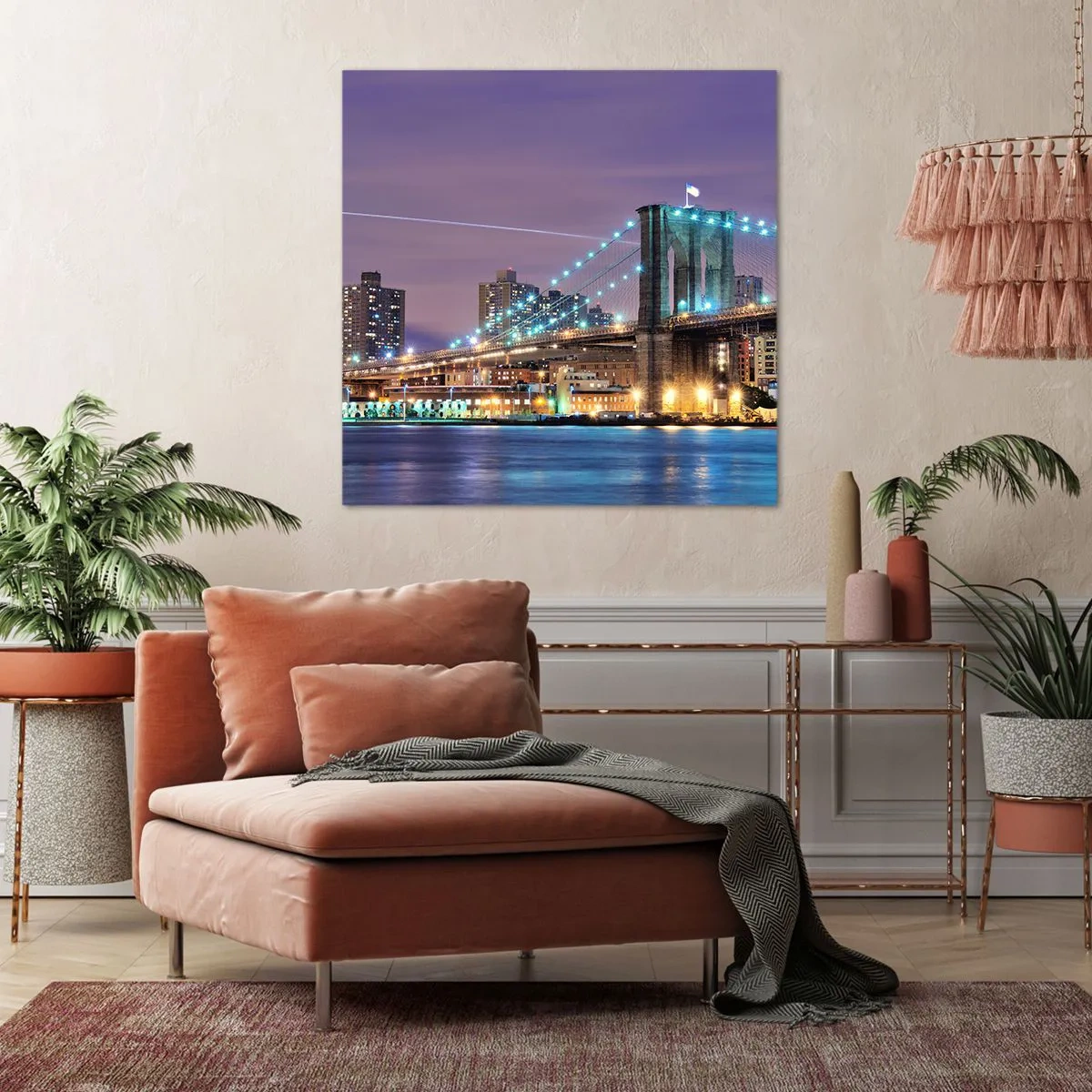 Obraz na plátne - Po veľa rokov Brooklynský most - 30x30 cm