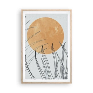 Plagát v ráme zo svetlého duba - Vždy ku slnku - 61x91 cm