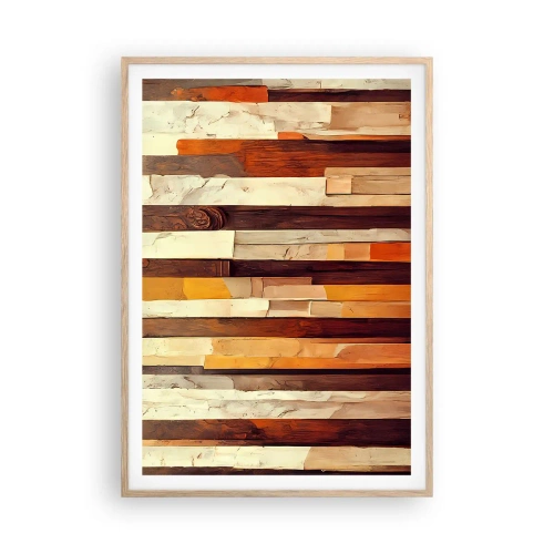 Plagát v ráme zo svetlého duba - Hymna lesných stromov - 70x100 cm