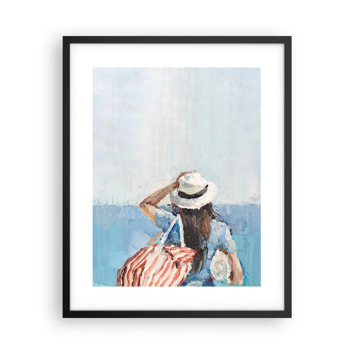 Plagát v čiernom ráme - Vitaj na dovolenke - 40x50 cm