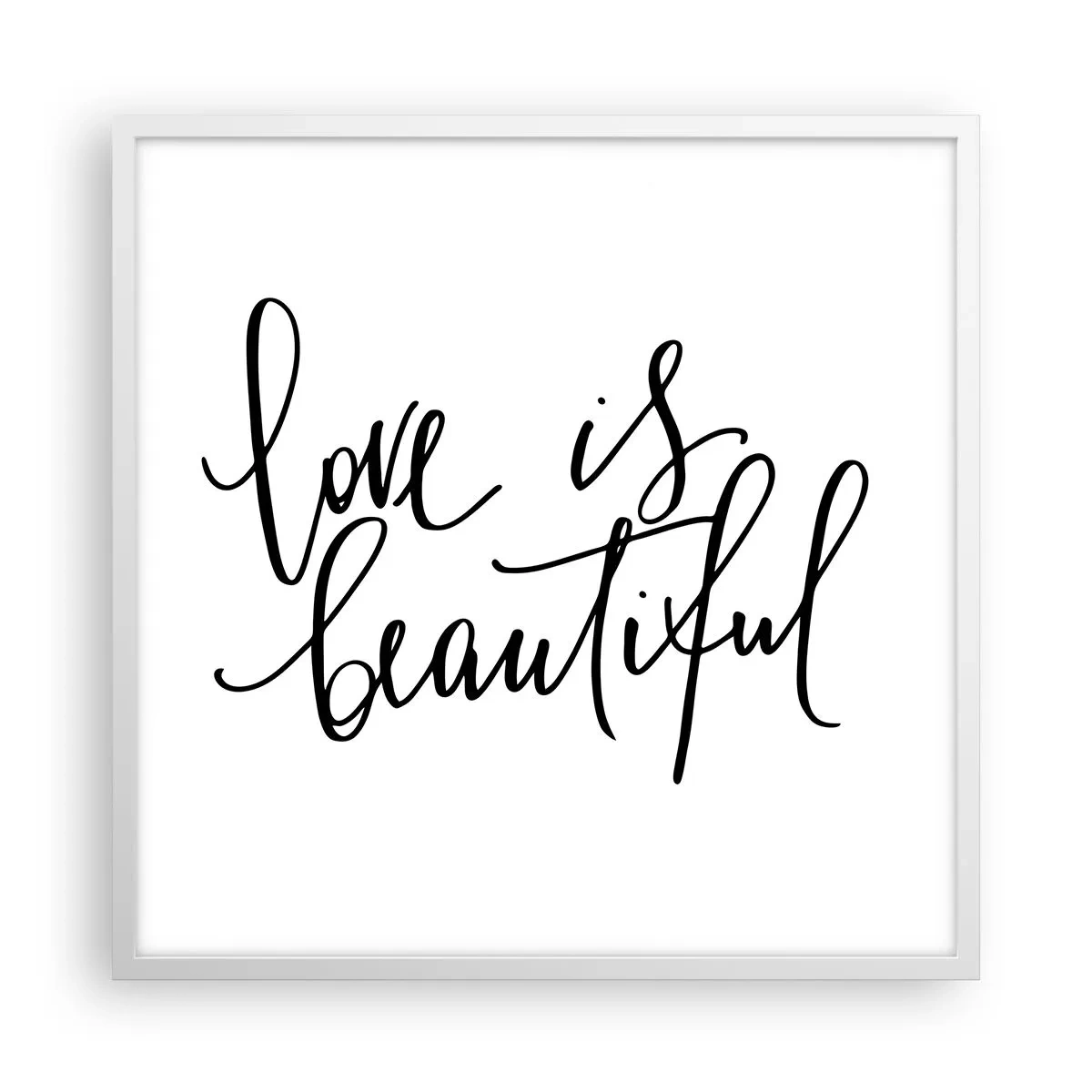 Plagát v bielom ráme - Prečítaj a zopakuj - 60x60 cm