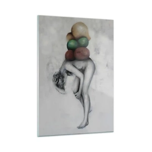 Obraz na skle - Bremeno života - 50x70 cm