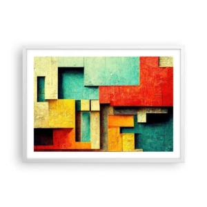 Plagát v bielom ráme - Festival pravých uhlov - 70x50 cm