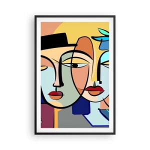 Plagát v čiernom ráme - Picassovo randez vous - 61x91 cm