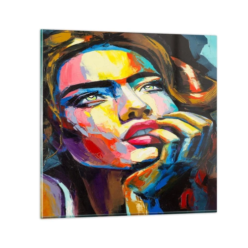 Obraz na skle - Sny, ako vtáky letia oblohou - 30x30 cm