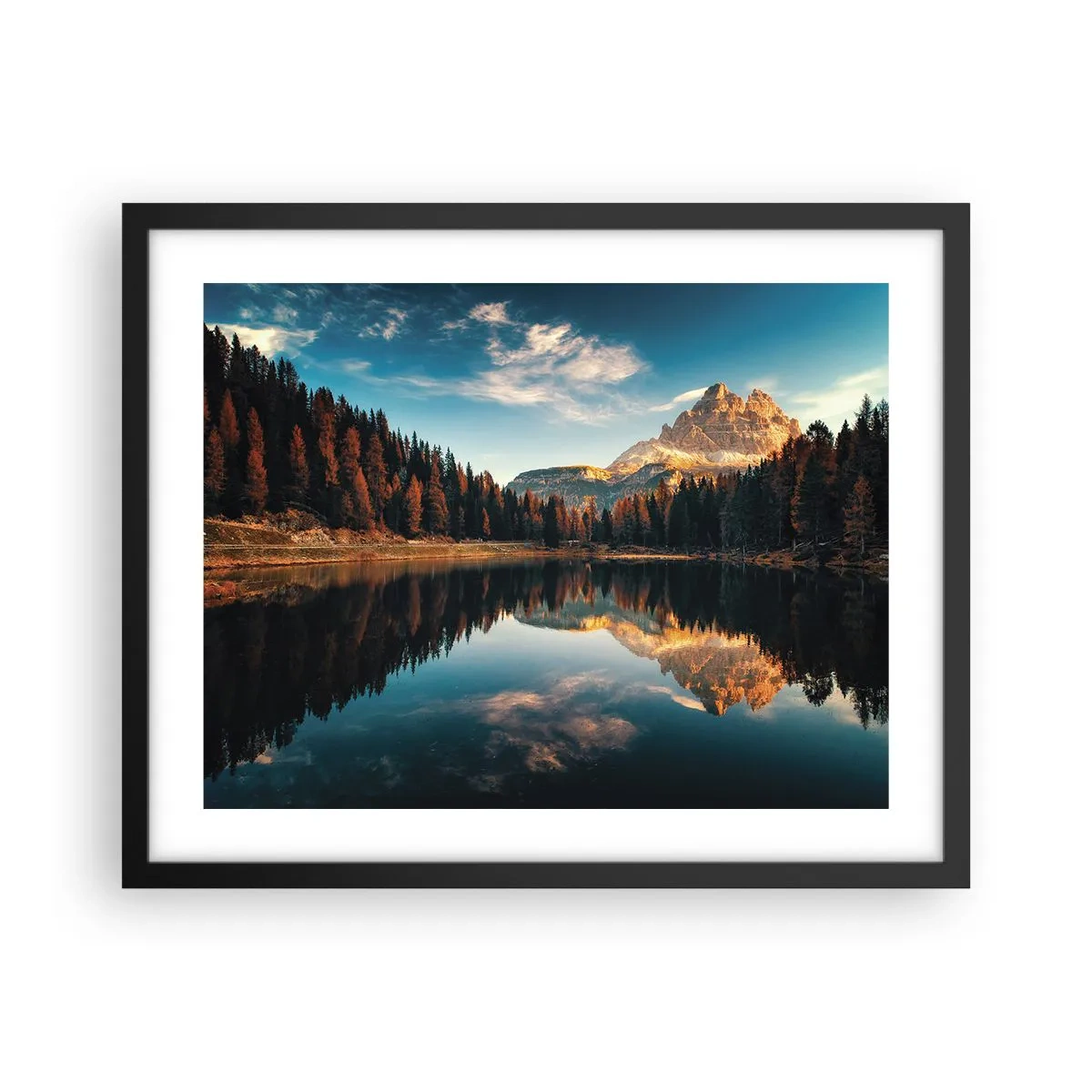 Plagát v čiernom ráme - Dvojitá krajina - 50x40 cm
