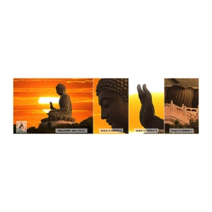Vzorka samolepiacej fototapety Deluxe Sticker - Bez strachu zo sveta - Ázie, Budha, Kultúra - 100x30 cm