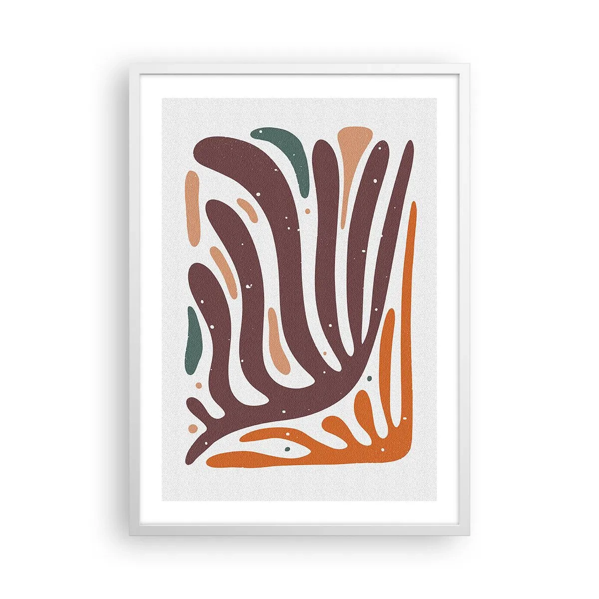 Plagát v bielom ráme - Organická a radiálna kompozícia - 50x70 cm