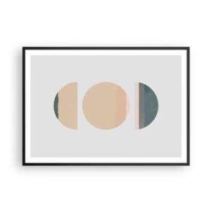 Plagát v čiernom ráme - Kruh za kruhom - 100x70 cm