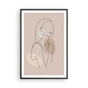 Plagát v čiernom ráme - Dievčenská ikona - 61x91 cm