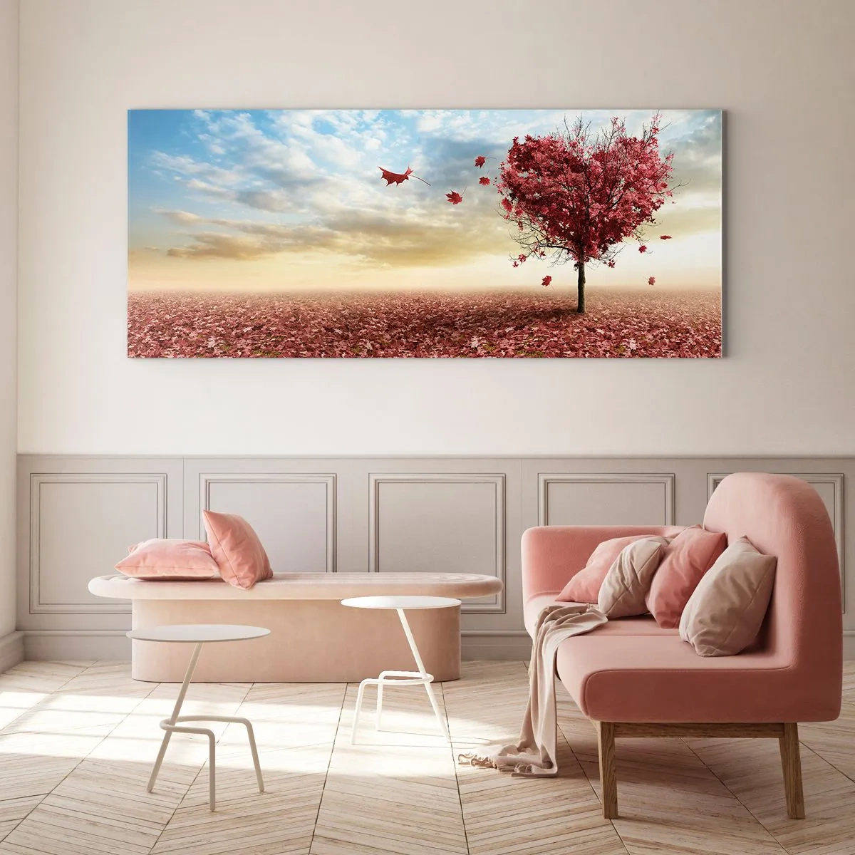 Obraz na skle - Zamilujte si tiež jeseň - 100x40 cm