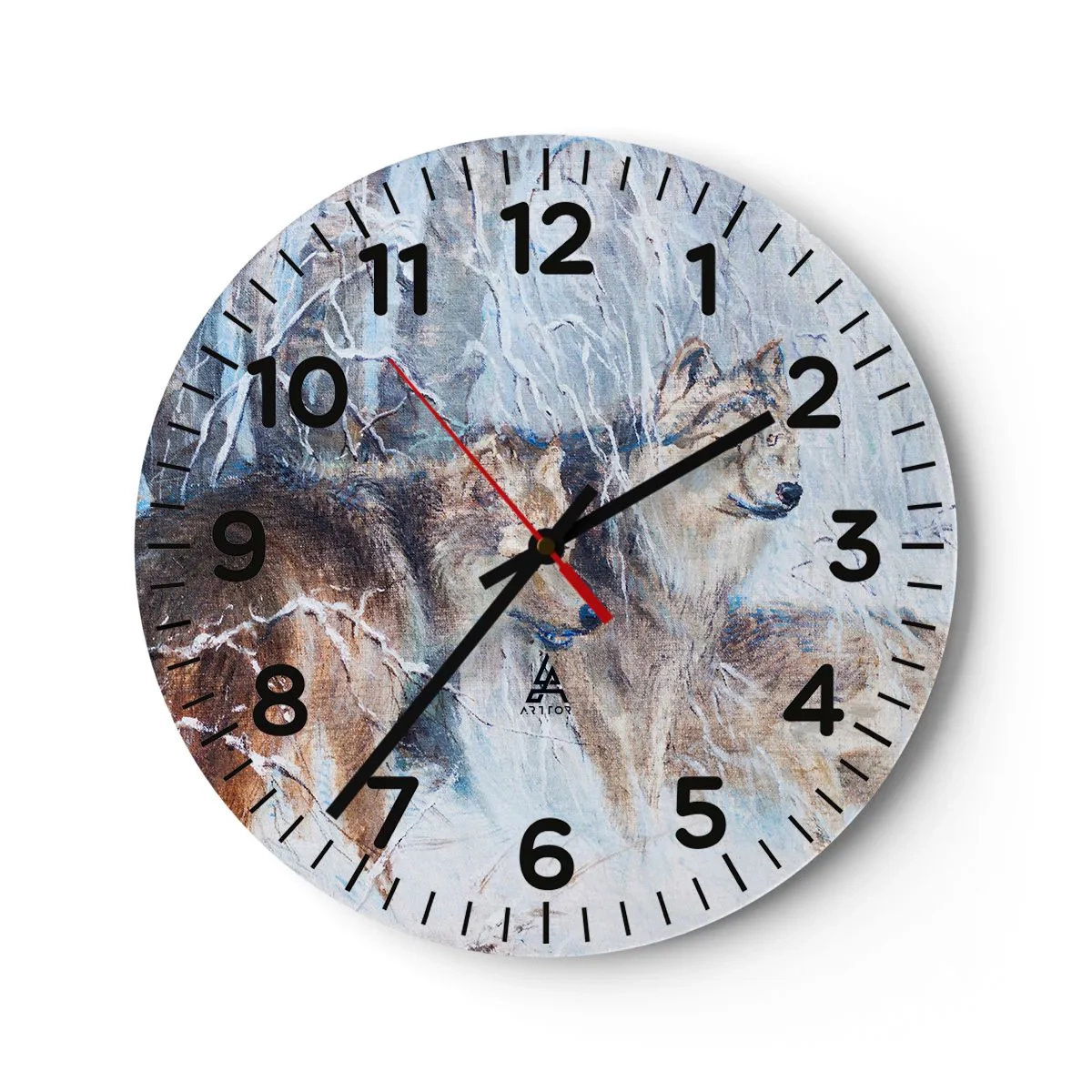 Nástenné hodiny - Pozor! Prichádza… - 40x40 cm