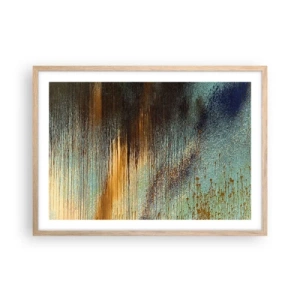 Plagát v ráme zo svetlého duba - Nenáhodná farebná kompozícia - 70x50 cm
