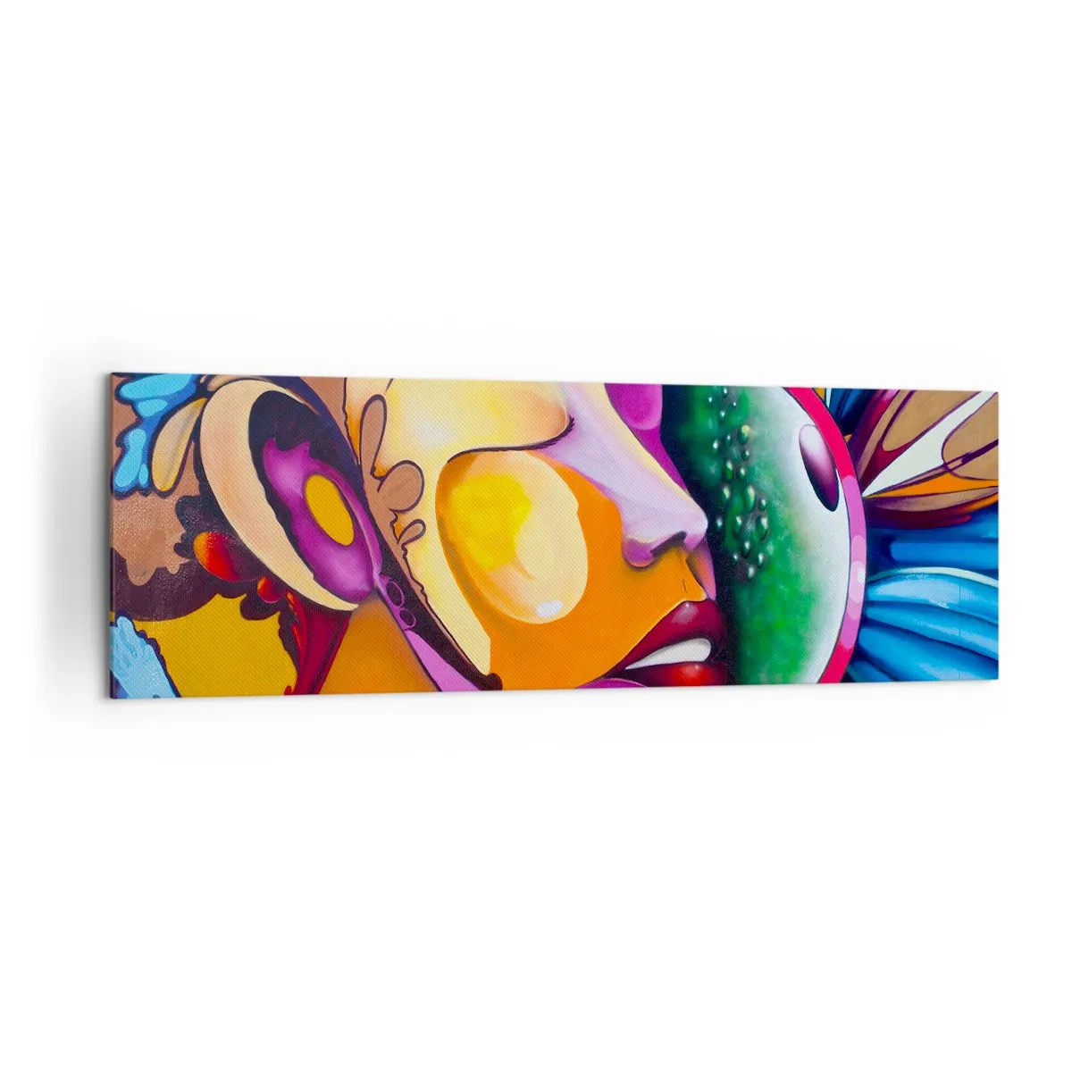 Obraz na plátne - Dotknúť sa farbou - 160x50 cm
