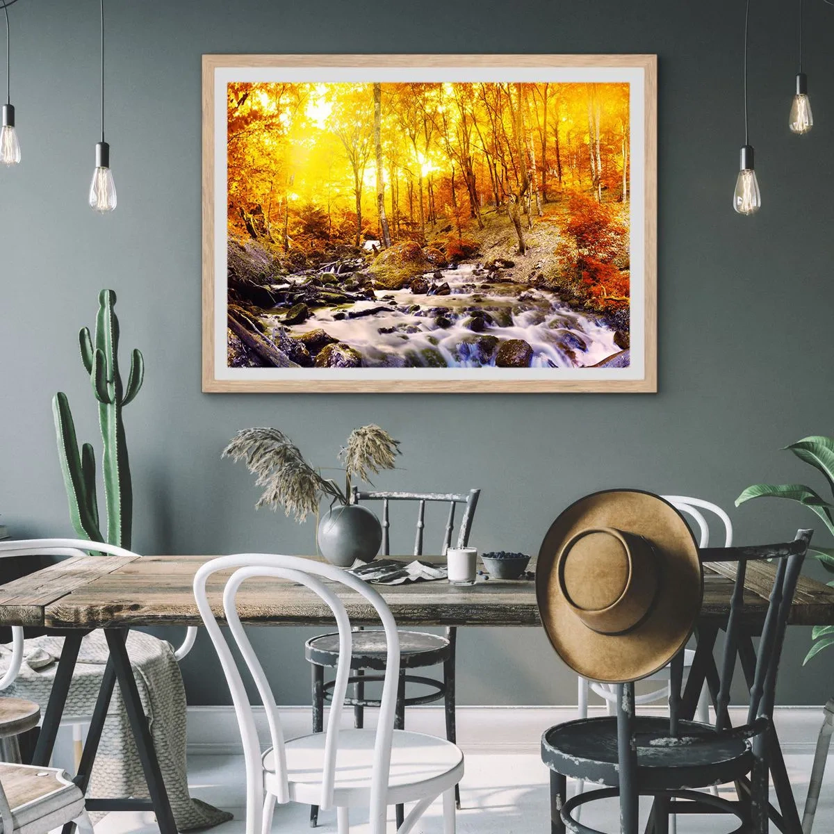 Plagát v ráme zo svetlého duba - Kamene zasadené do zlata a platiny - 91x61 cm