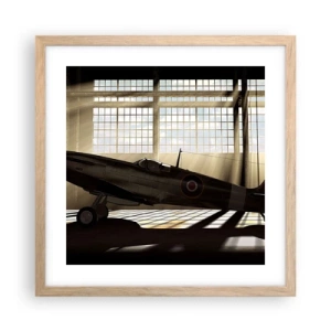Plagát v ráme zo svetlého duba - Odpočinok bojovníka - 40x40 cm