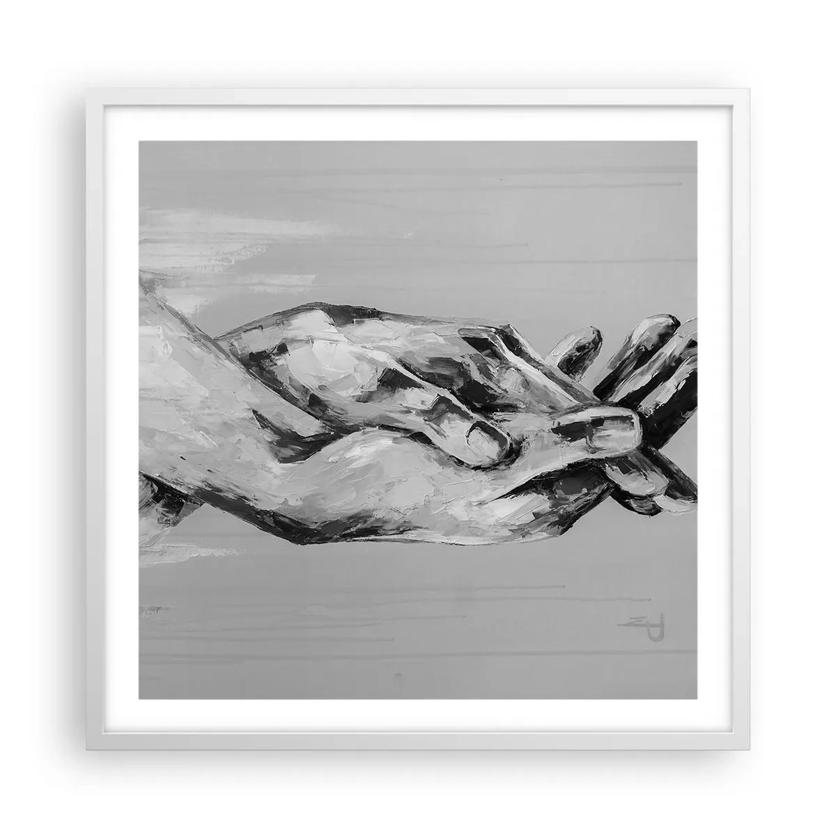 Plagát v bielom ráme - Začiatok… - 60x60 cm