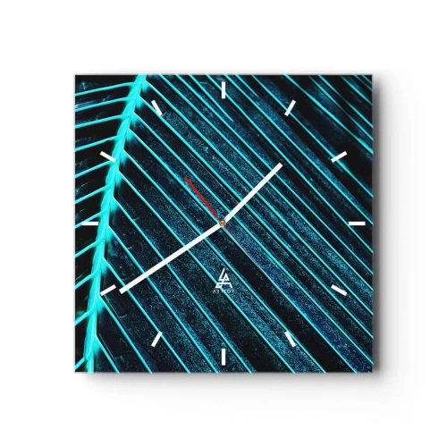Nástenné hodiny - Textúra zelene - 30x30 cm