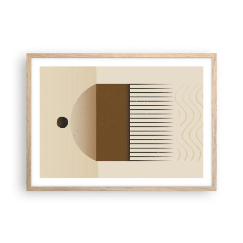 Plagát v ráme zo svetlého duba - Rôzne stavy - 70x50 cm