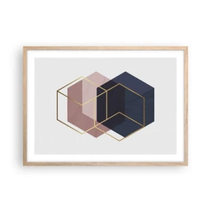 Plagát v ráme zo svetlého duba - Sila jednoduchosti - 70x50 cm