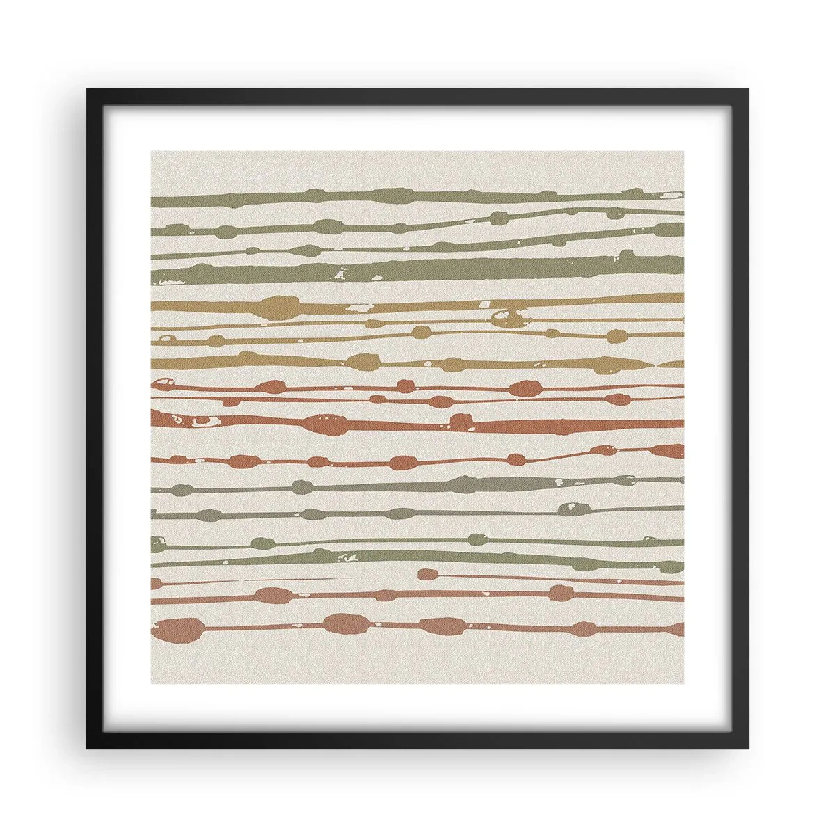 Plagát v čiernom ráme - Hudobný záznam farieb - 50x50 cm