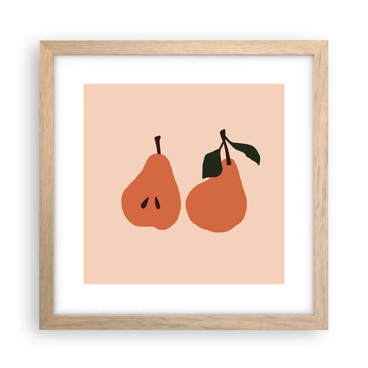 Plagát v ráme zo svetlého duba - Číra sladkosť - 30x30 cm