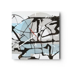 Nástenné hodiny - Aj napriek tomu modrý - 30x30 cm