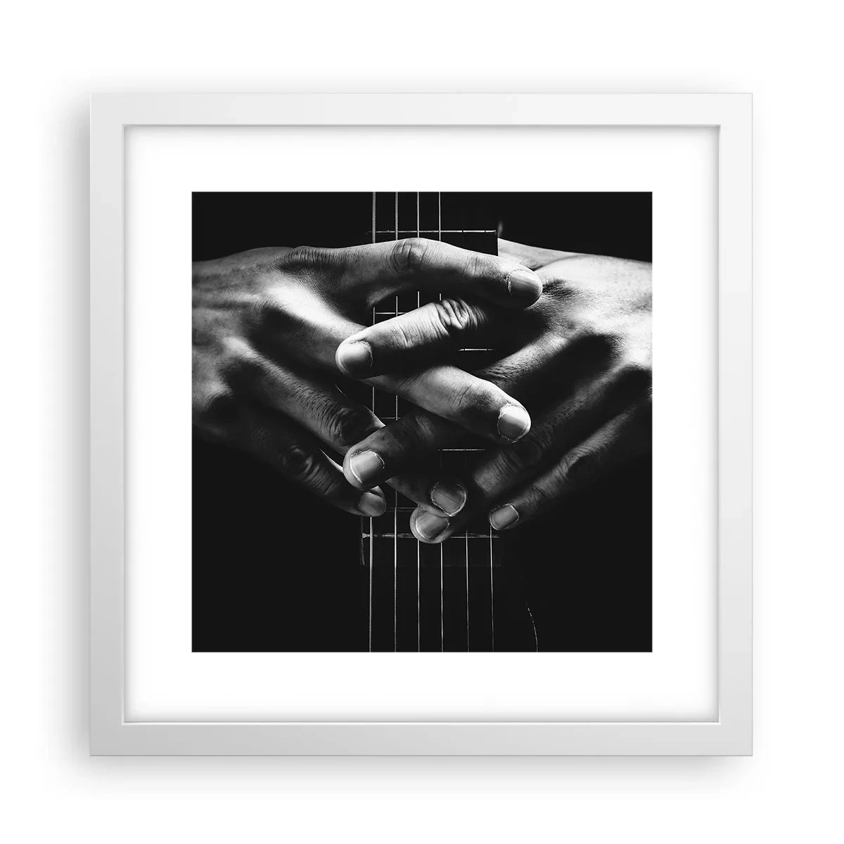 Plagát v bielom ráme - Umelcova modlitba - 30x30 cm