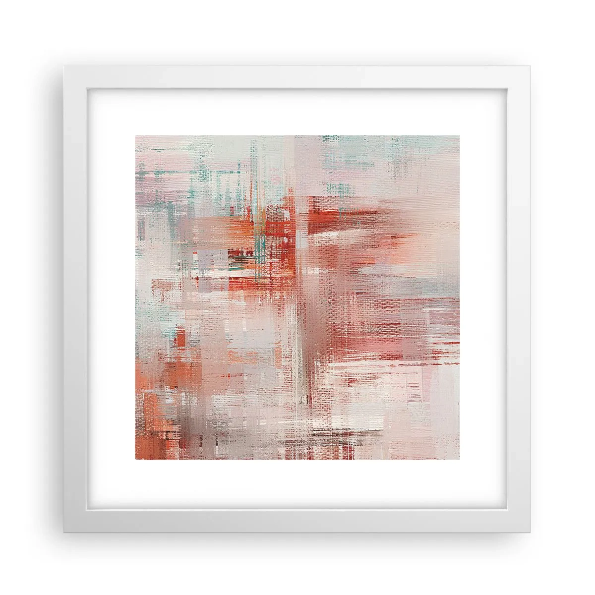 Plagát v bielom ráme - Zahmlené. Ale ružové - 30x30 cm