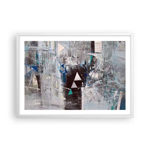 Plagát v bielom ráme - Prednostné poradie trojuholníkov - 70x50 cm