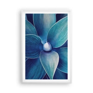 Plagát v bielom ráme - Modrastý od neba - 61x91 cm