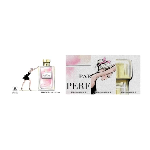 Vzorka fototapety Premium Sand - Podstata ženskosti - Žena, Parfum, Móda - 100x30 cm
