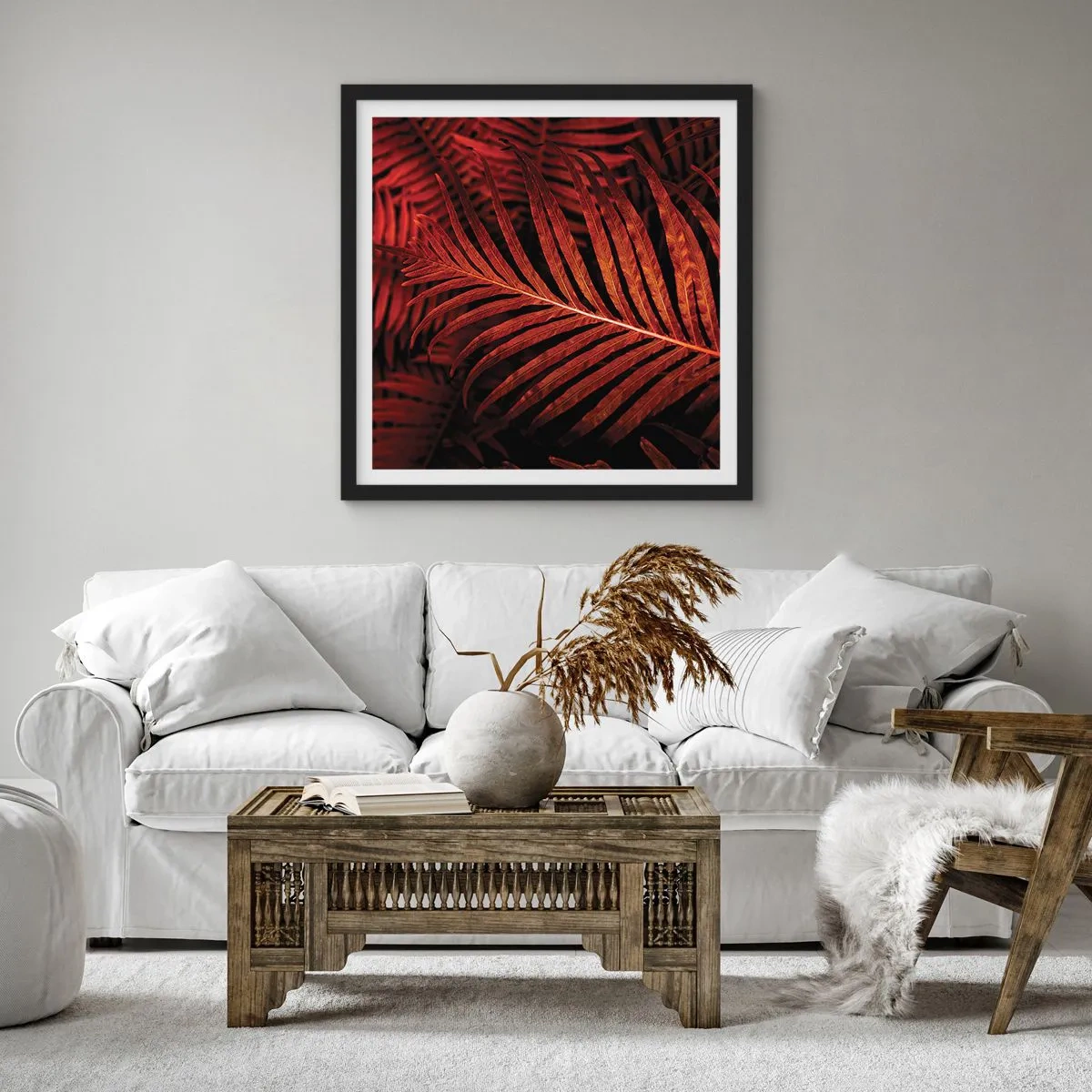 Plagát v čiernom ráme - Žiar života - 60x60 cm
