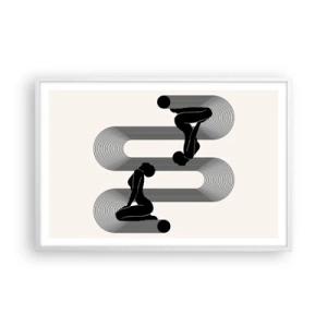 Plagát v bielom ráme - Zmyselná symetria - 91x61 cm