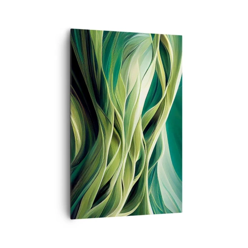 Obraz na plátne - Abstraktná hra na zelenú - 80x120 cm