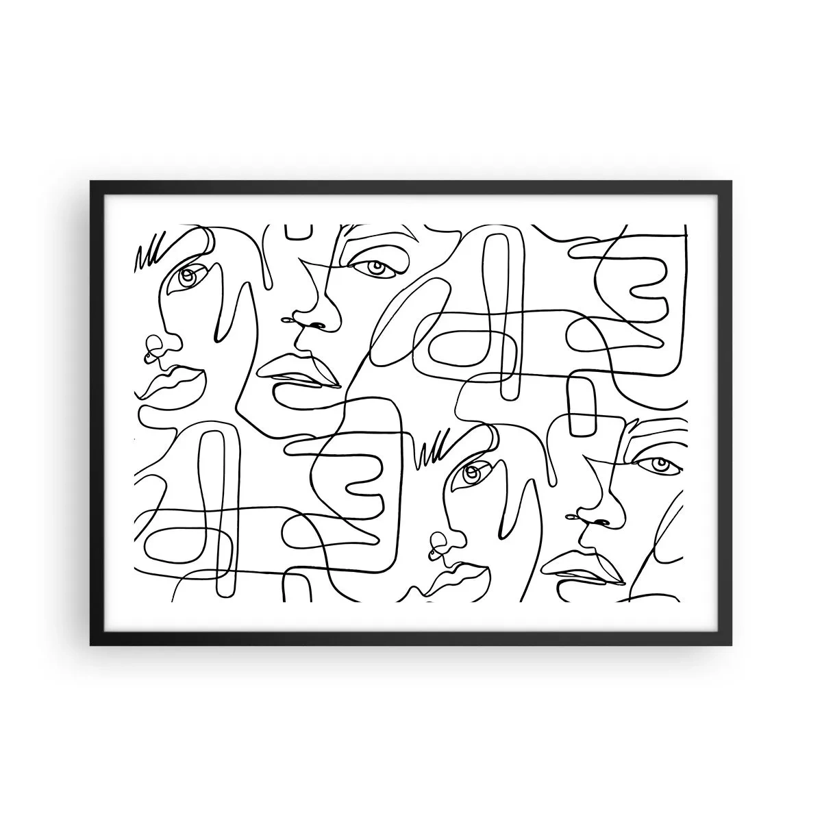 Plagát v čiernom ráme - V spletených emóciách - 70x50 cm