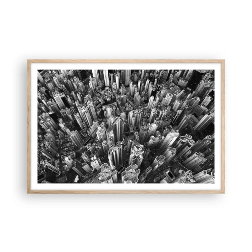 Plagát v ráme zo svetlého duba - Stále vyššie a vyššie - 91x61 cm